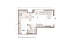 Студия квартира, вторичка, 33м2, 13/15 этаж