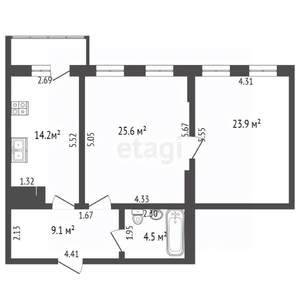 3-к квартира, вторичка, 77м2, 15/16 этаж