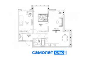 3-к квартира, вторичка, 77м2, 13/19 этаж
