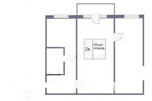 2-к квартира, вторичка, 42м2, 5/5 этаж