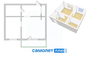 1-к квартира, вторичка, 40м2, 6/9 этаж