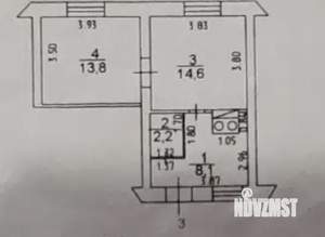 2-к квартира, вторичка, 39м2, 1/1 этаж