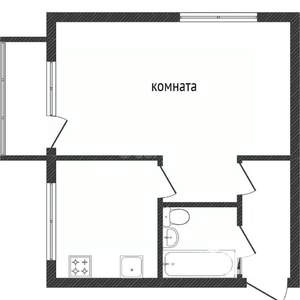 1-к квартира, вторичка, 33м2, 5/5 этаж