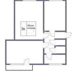 3-к квартира, вторичка, 65м2, 4/9 этаж