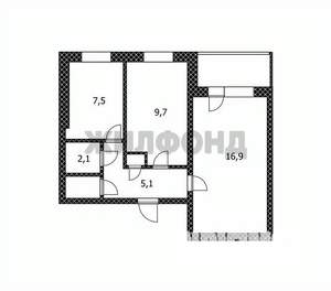 2-к квартира, вторичка, 44м2, 3/5 этаж