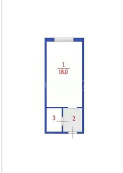 1-к квартира, вторичка, 23м2, 4/9 этаж
