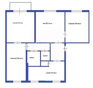4-к квартира, вторичка, 102м2, 4/5 этаж
