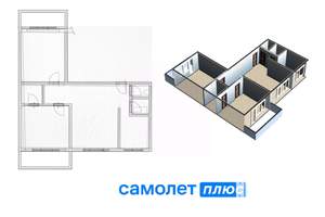 3-к квартира, вторичка, 63м2, 4/9 этаж
