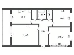 3-к квартира, вторичка, 70м2, 2/10 этаж