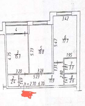 2-к квартира, вторичка, 75м2, 9/9 этаж