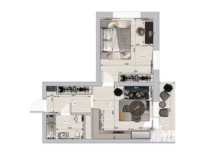 1-к квартира, вторичка, 50м2, 12/19 этаж