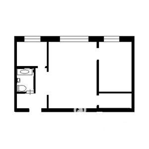 2-к квартира, вторичка, 48м2, 1/5 этаж