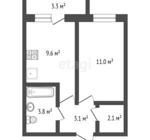 1-к квартира, вторичка, 39м2, 5/14 этаж