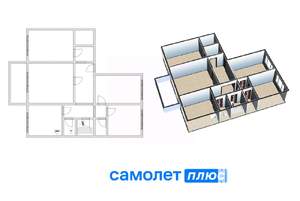 4-к квартира, вторичка, 83м2, 6/11 этаж