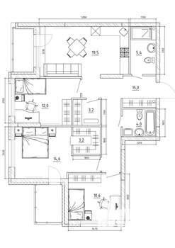 4-к квартира, вторичка, 98м2, 15/15 этаж
