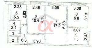 4-к квартира, вторичка, 60м2, 1/5 этаж