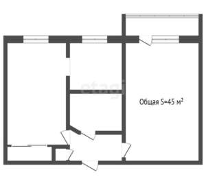 2-к квартира, вторичка, 45м2, 3/5 этаж