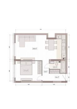 2-к квартира, вторичка, 50м2, 11/15 этаж