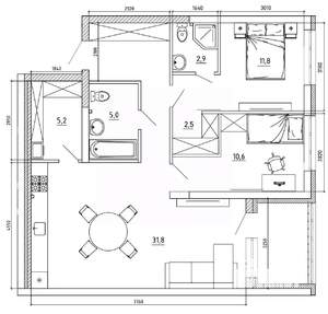3-к квартира, вторичка, 87м2, 7/8 этаж