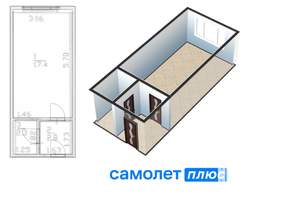 Студия квартира, вторичка, 23м2, 7/9 этаж