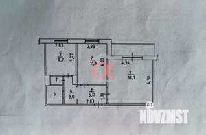 2-к квартира, вторичка, 50м2, 6/9 этаж