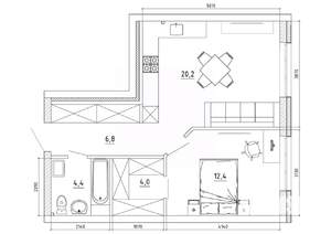 2-к квартира, вторичка, 49м2, 2/8 этаж