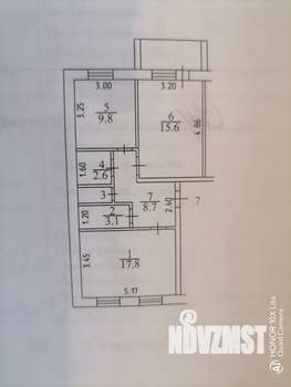 2-к квартира, вторичка, 59м2, 4/5 этаж