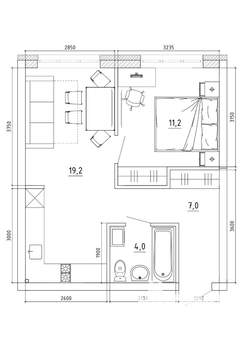 2-к квартира, вторичка, 42м2, 5/8 этаж