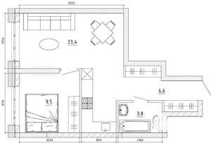 2-к квартира, вторичка, 44м2, 3/15 этаж