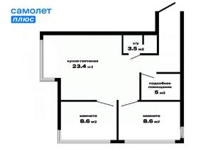 3-к квартира, вторичка, 58м2, 11/14 этаж