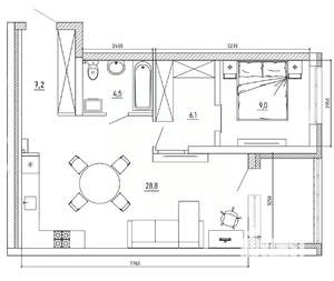 2-к квартира, вторичка, 63м2, 5/8 этаж