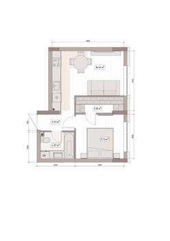 2-к квартира, вторичка, 38м2, 4/15 этаж