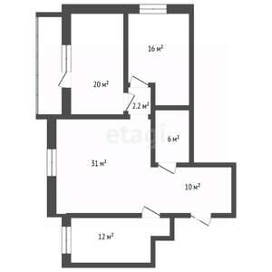 4-к квартира, вторичка, 96м2, 8/12 этаж