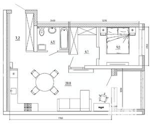 2-к квартира, вторичка, 63м2, 5/8 этаж