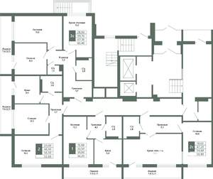 2-к квартира, вторичка, 51м2, 1/15 этаж