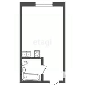 Студия квартира, вторичка, 23м2, 8/9 этаж