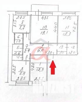 4-к квартира, вторичка, 81м2, 4/10 этаж