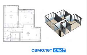 3-к квартира, вторичка, 65м2, 7/15 этаж