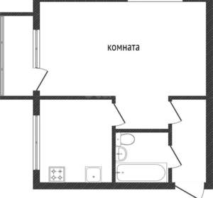 1-к квартира, вторичка, 33м2, 5/5 этаж
