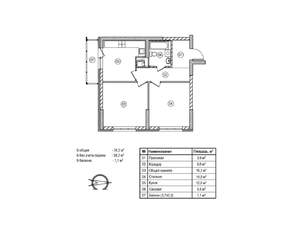 2-к квартира, вторичка, 59м2, 2/19 этаж