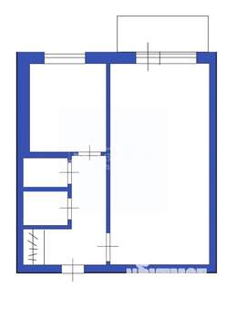 1-к квартира, вторичка, 30м2, 3/5 этаж