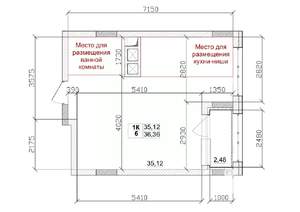1-к квартира, вторичка, 35м2, 3/15 этаж