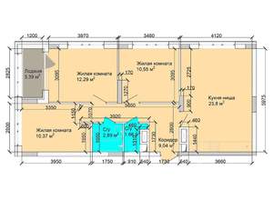 4-к квартира, вторичка, 74м2, 3/15 этаж