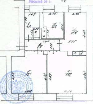 3-к квартира, вторичка, 66м2, 1/2 этаж