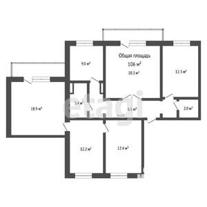5-к квартира, вторичка, 106м2, 7/10 этаж