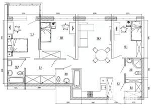 4-к квартира, вторичка, 99м2, 7/8 этаж