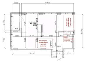 3-к квартира, вторичка, 58м2, 1/15 этаж