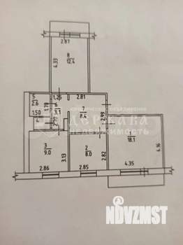 3-к квартира, вторичка, 63м2, 8/9 этаж