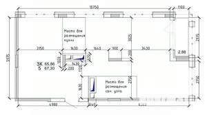 3-к квартира, вторичка, 65м2, 11/15 этаж