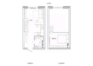1-к квартира, вторичка, 37м2, 1/8 этаж